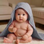 6 Pcs Muslin Hooded Baby Towels for Bathing