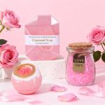 Pink Rose Spa Gift Basket for Relaxation