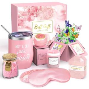 Pink Rose Spa Gift Basket for Relaxation