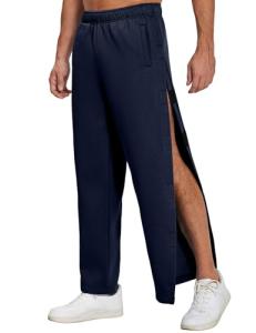 Men's Tear Away Recovery Pants for Knee Surgery