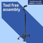 Lightweight Aluminum Quad Cane for Knee Recovery