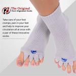 Happy Feet Alignment Socks with Toe Separators - Charcoal