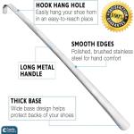 Extra Long Metal Shoe Horn for Easy Mobility