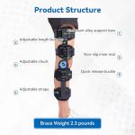 Adjustable Hinged Knee Brace for Post-Surgery Recovery