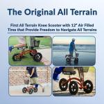 Steerable All-Terrain Knee Scooter for Recovery