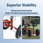 Steerable All-Terrain Knee Scooter for Recovery