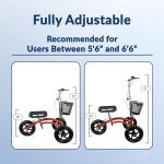 Steerable All-Terrain Knee Scooter for Recovery
