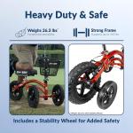 Steerable All-Terrain Knee Scooter for Recovery