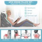 Kingfun 4-Piece Adjustable Orthopedic Pillow Set