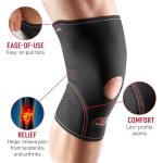 McDavid Open Patella Knee Support, Large, Black