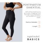 Ingrid and Isabel Postpartum Compression Leggings Black