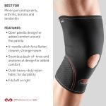 McDavid Open Patella Knee Support, Large, Black