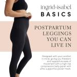 Ingrid and Isabel Postpartum Compression Leggings Black
