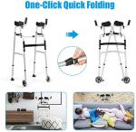 Folding Walker with Height Adjustment and Armrests