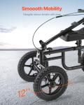 VEVOR Folding Knee Scooter with All-Terrain Wheels