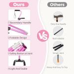 Adjustable Quad Cane for Knee Recovery - Pink