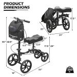 Monicare Steerable Knee Walker with Storage Pouch