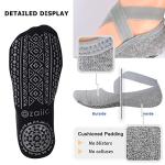 Ozaiic Non-Slip Pilates and Yoga Socks (2 Pairs)
