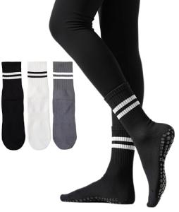 Irisbear Non-Slip Pilates & Yoga Socks 3-Pack