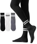 Irisbear Non-Slip Pilates & Yoga Socks 3-Pack