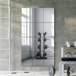 16"x12" Wall Mirror Tiles for Home Gym