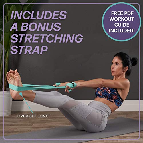 URBNFit Yoga Blocks Set with Strap - 2 Pack