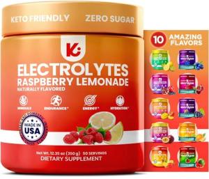 Keppi Electrolyte Powder – Raspberry Lemonade Flavor