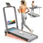 Foldable Walking Pad Treadmill with Dual LED Display