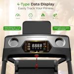 Compact Portable Treadmill with Incline and Handlebar