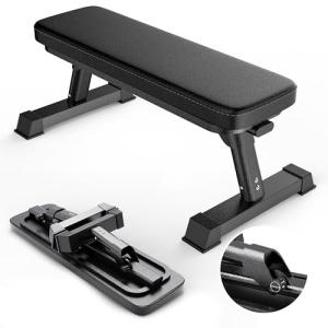 Foldable Flat Bench for Weight Training & Abs