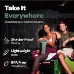 Motivational 1L Water Bottle with Straw & Sleeve