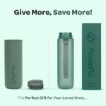 Motivational 1L Water Bottle with Straw & Sleeve