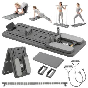 COSIEST Foldable Pilates Board with Resistance Bands