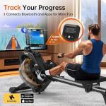 YAMO Water Rowing Machine with App and LCD Monitor