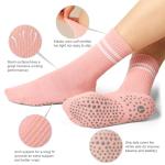 Non-Slip Pilates Socks for Women - 4 Pairs