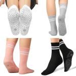 Non-Slip Pilates Socks for Women - 4 Pairs