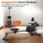 YAMO Water Rowing Machine with App and LCD Monitor