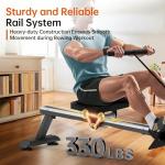 YAMO Water Rowing Machine with App and LCD Monitor