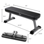 Foldable Flat Bench for Weight Training & Abs