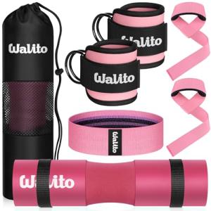 WALITO 7-Piece Barbell Pad and Gym Set