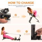 TOUSAINS 3-in-1 Folding Rowing and Ab Machine