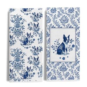 Boston Terrier Kitchen Towels Set - Dog Lover Gift