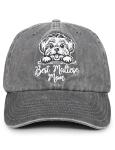 Maltese Mom Gifts Adjustable Embroidered Baseball Cap