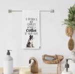 Funny Collie Dog Kitchen Towel for Dog Lovers