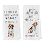 Beagle-Themed Kitchen Towels Set of 2