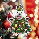Maltese Dog Holiday Ornament for Christmas Tree
