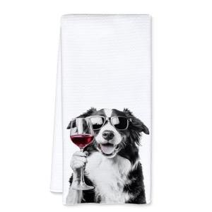 Funny Border Collie Kitchen Towels for Dog Lovers