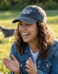 Schnauzer Mom Adjustable Cotton Hat - Washed Grey