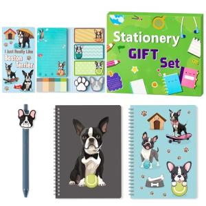 Boston Terrier Sticky Note & Notebook Set