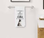 Funny Collie Dog Kitchen Towel for Dog Lovers